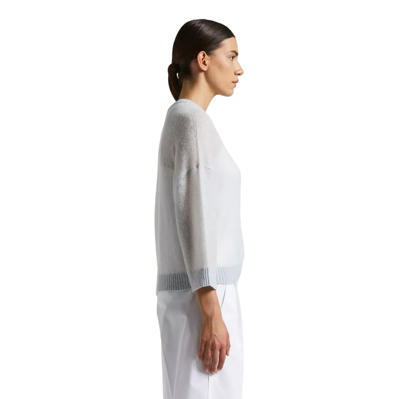 PESERICO Peserico Sweater Van Scheerwol en Alpacagaren Lichtgrijs - Match Laren