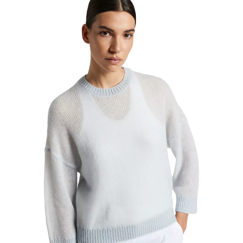 PESERICO Peserico Sweater Van Scheerwol en Alpacagaren Lichtgrijs - Match Laren