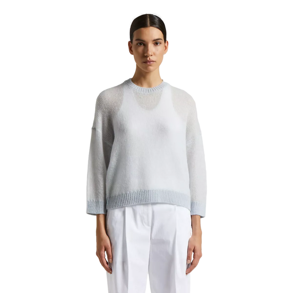 PESERICO Peserico Sweater Van Scheerwol en Alpacagaren Lichtgrijs - Match Laren