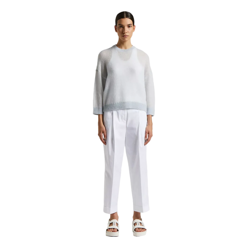 PESERICO Peserico Sweater Van Scheerwol en Alpacagaren Lichtgrijs - Match Laren