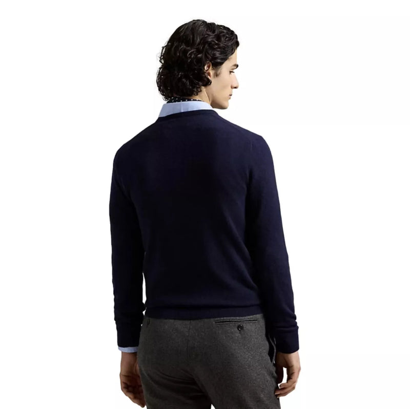 POLO RALPH LAUREN Polo Ralph Lauren Wollen Trui Met Ronde Hals Marineblauw - Match Laren