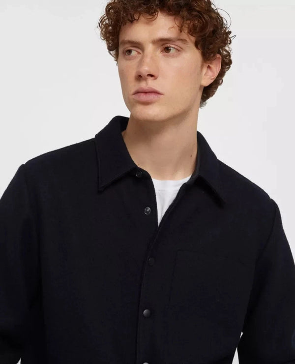 ASPESI OUTDOOR SHIRT S / MARINE ASPESI Boiled Wool Shirt - Match Laren