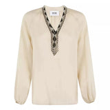BAZAR DE LUXE M TOP 42 / ZAND COMBI Bazar De Luxe Blouse Zandkleur - Match Laren