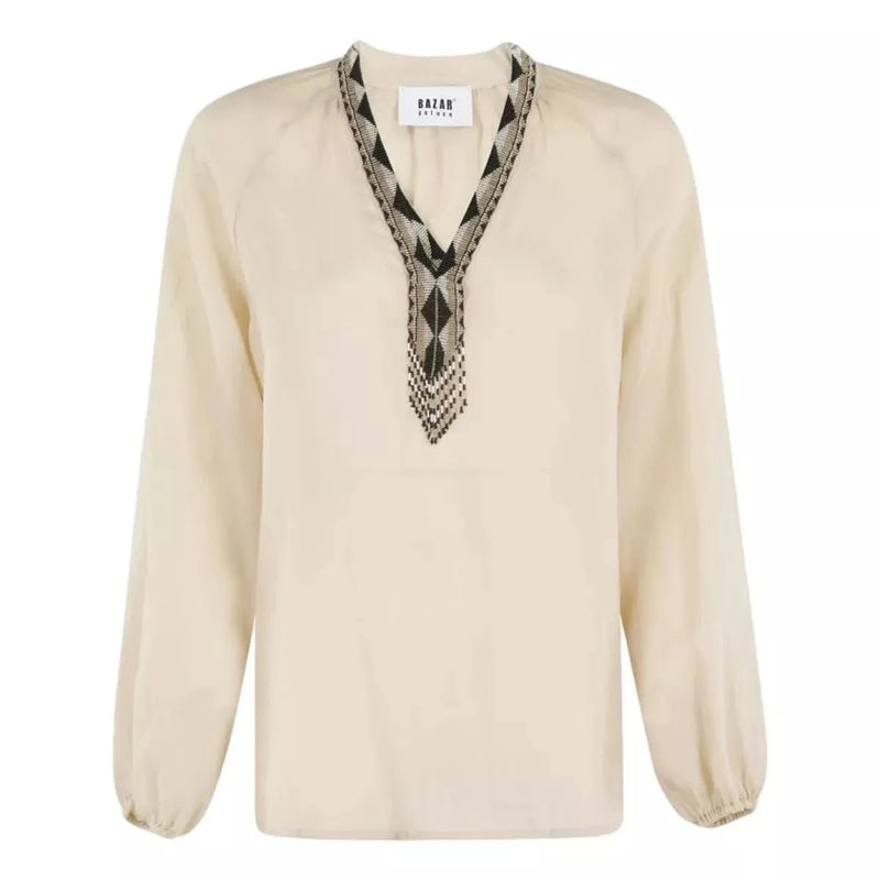 BAZAR DE LUXE M TOP 42 / ZAND COMBI Bazar De Luxe Blouse Zandkleur - Match Laren
