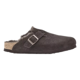 BIRKENSTOCK M SLIPPER 37 / DONKERBRUIN Birkenstock Klomp Boston Shearl Suede Donkerbruin - Match Laren