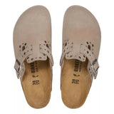 BIRKENSTOCK M SLIPPER Birkenstock Boston Rivet Suede Taupe - Match Laren