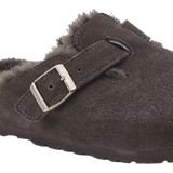 BIRKENSTOCK M SLIPPER Birkenstock Klomp Boston Shearl Suede Donkerbruin - Match Laren