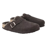BIRKENSTOCK M SLIPPER Birkenstock Klomp Boston Shearl Suede Donkerbruin - Match Laren