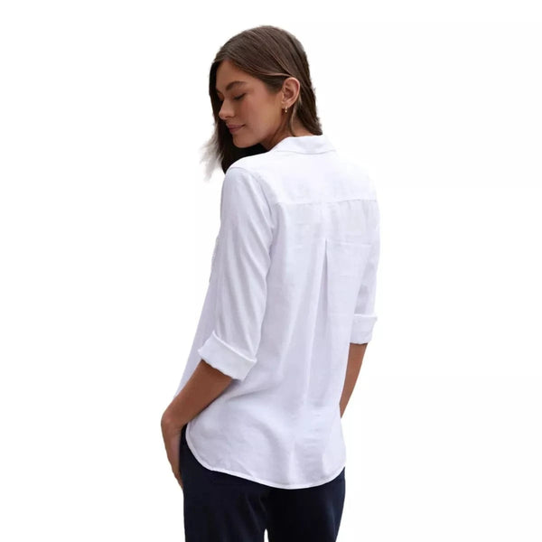 BLLMR M BLOUSE S / WIT Bella Dahl Overhemd Met Knoopsluiting Wit - Match Laren