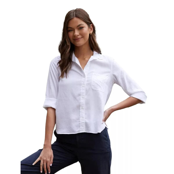 BLLMR M BLOUSE S / WIT Bella Dahl Overhemd Met Knoopsluiting Wit - Match Laren