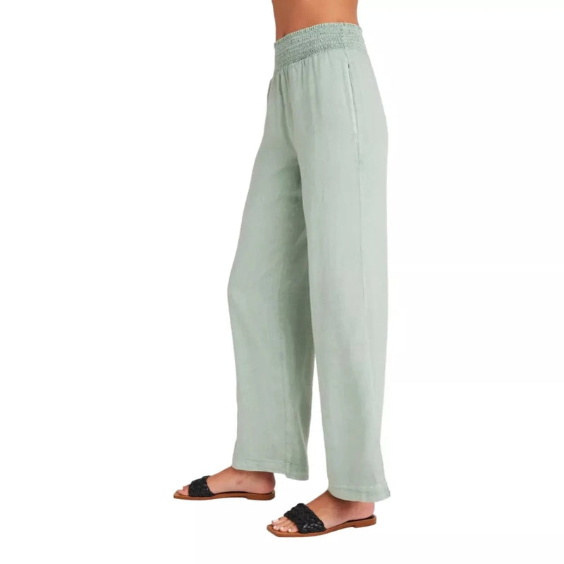 BLLMR M BROEK XL / MINT Bella Dahl Broek Met Gesmokte Taille En Wijde Pijpen Mint - Match Laren