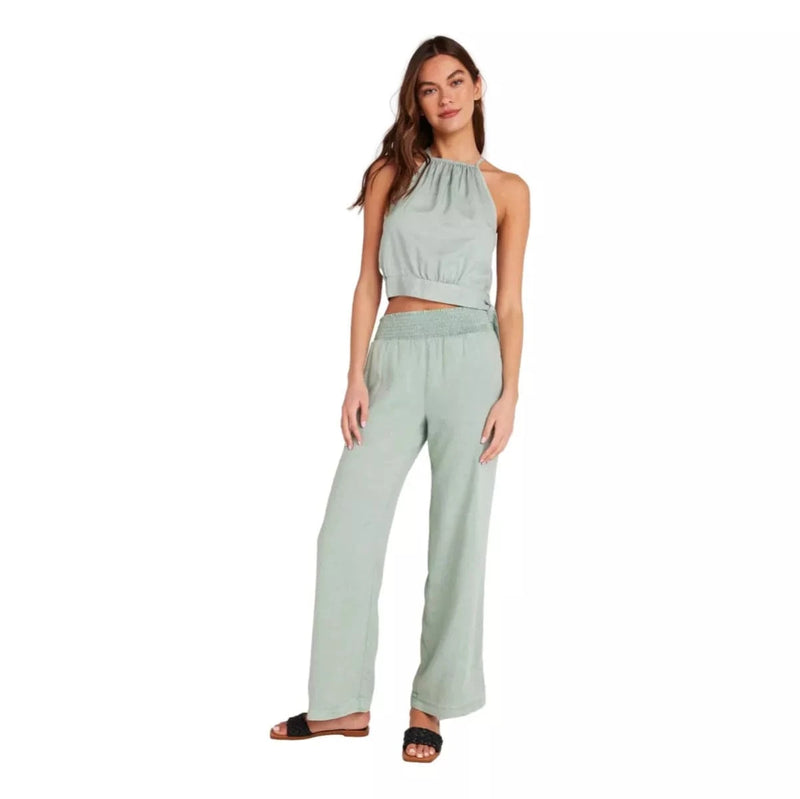BLLMR M BROEK XL / MINT Bella Dahl Broek Met Gesmokte Taille En Wijde Pijpen Mint - Match Laren