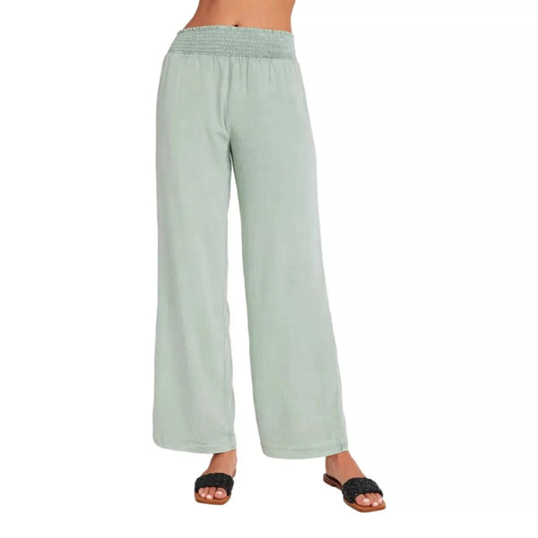 BLLMR M BROEK XL / MINT Bella Dahl Broek Met Gesmokte Taille En Wijde Pijpen Mint - Match Laren
