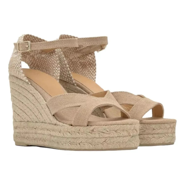 CASTANER M SANDAAL Castañer Sandalen Met Sleehak Zandkleur - Match Laren