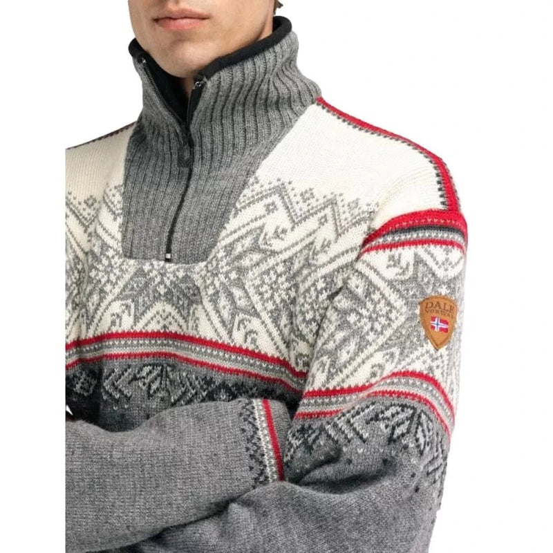 DALE OF NORWAY AS SKI WINDSTOPPER XL / GRIJS MELEE Dale Of Norway As Vail Ski Sweater Grijs Melee - Match Laren