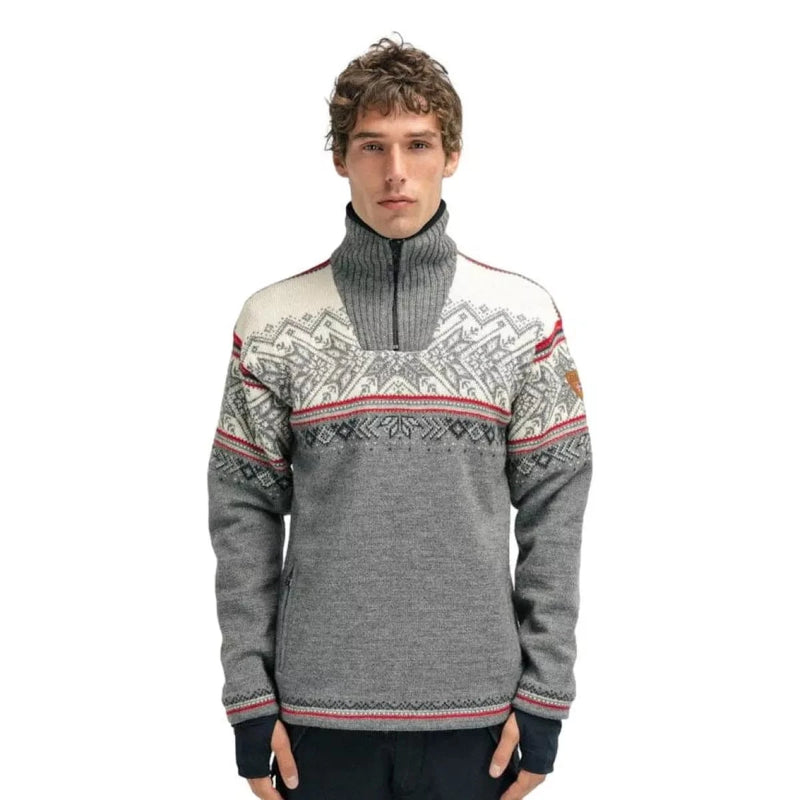 DALE OF NORWAY AS SKI WINDSTOPPER XL / GRIJS MELEE Dale Of Norway As Vail Ski Sweater Grijs Melee - Match Laren