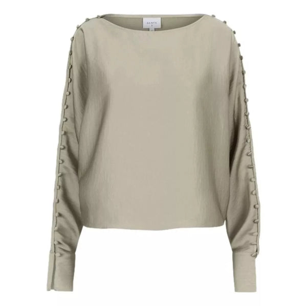 DANTE6 M TOP 40 / MOSGROEN Dante6 Rocco Satijnen Blouse Mosgroen - Match Laren