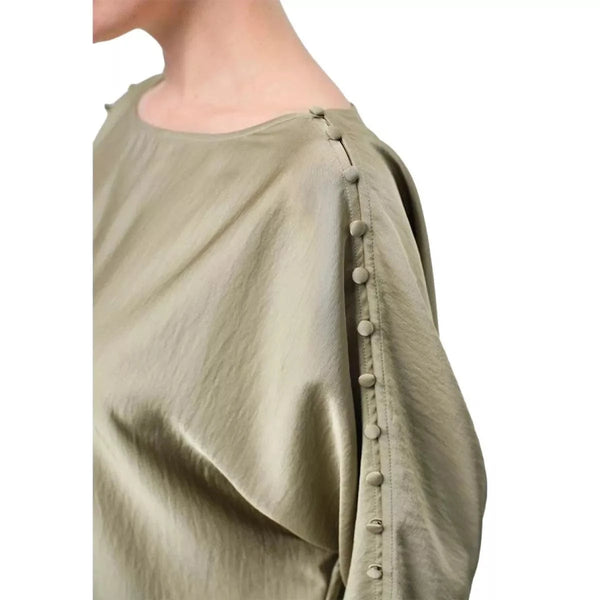 DANTE6 M TOP 40 / MOSGROEN Dante6 Rocco Satijnen Blouse Mosgroen - Match Laren