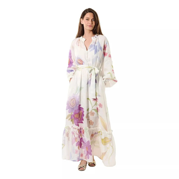 DEA KUDIBAL M JURK Dea Kudibal Floral Mary Jurk Dahlia - Wit