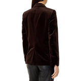 ZADIG & VOLTAIRE Zadig & Voltaire Blazer Vaska Velvet Donkerbruin - Match Laren