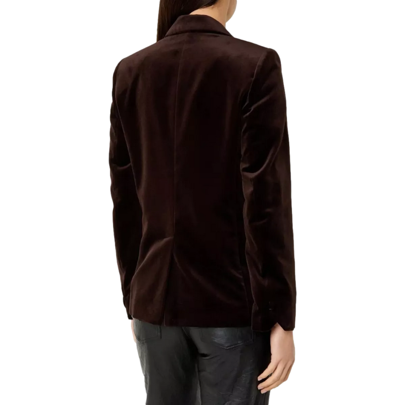 ZADIG & VOLTAIRE Zadig & Voltaire Blazer Vaska Velvet Donkerbruin - Match Laren