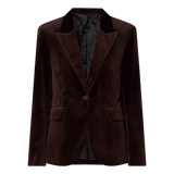 ZADIG & VOLTAIRE Zadig & Voltaire Blazer Vaska Velvet Donkerbruin - Match Laren