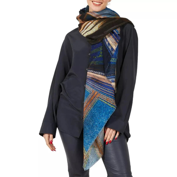 FALIERO SARTI M SJAAL ONE / BLAUW COMBI FALIERO SARTI Sjaal New Hearst Castle - Match Laren