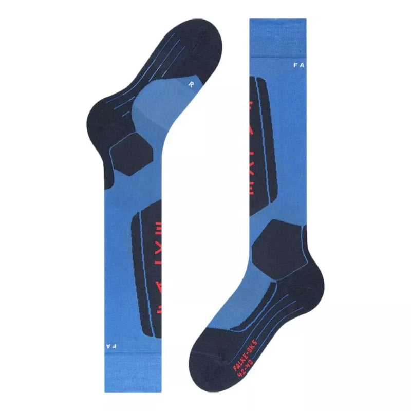 FALKE SKISOKKEN 39/41 / KOBALT COMBI FALKE Skisokken SK5 Expert Blauw/Donkerblauw - Match Laren