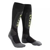 FALKE SKISOKKEN 44/45 / LIME FALKE Skisokken SK5 Expert Heren Zwart/Lime - Match Laren