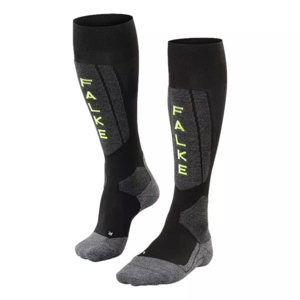FALKE SKISOKKEN 44/45 / LIME FALKE Skisokken SK5 Expert Heren Zwart/Lime - Match Laren
