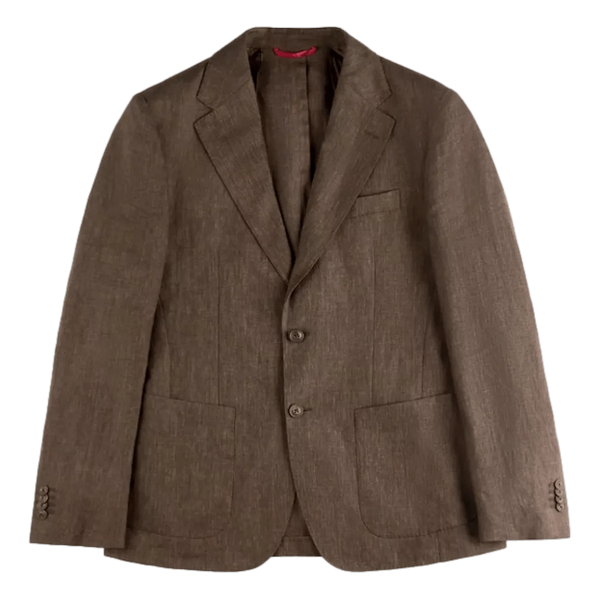FAY M BLAZER Fay Blazer In Délavé Linnen Bruin - Match Laren