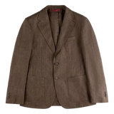 FAY M BLAZER Fay Blazer In Délavé Linnen Bruin - Match Laren
