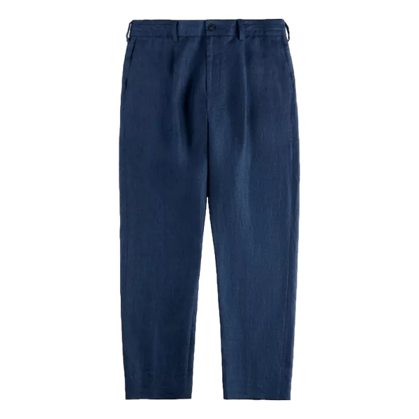 FAY M BROEK Fay Broek Van Délavé Linnen Canvas Jeans Blauw - Match Laren