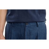 FAY M BROEK Fay Broek Van Délavé Linnen Canvas Jeans Blauw - Match Laren