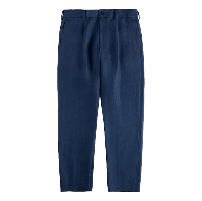 FAY M BROEK Fay Broek Van Délavé Linnen Canvas Jeans Blauw - Match Laren
