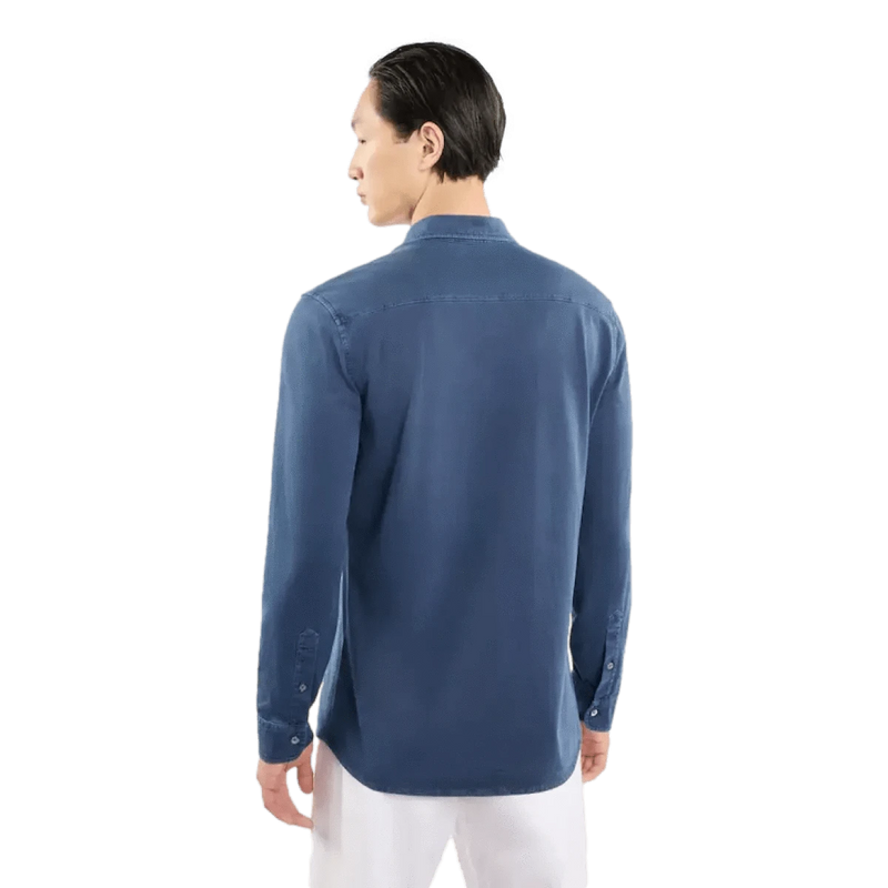 FAY M SHIRT Fay Overhemd In Cotton Jersey Marine - Match Laren