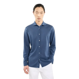 FAY M SHIRT Fay Overhemd In Cotton Jersey Marine - Match Laren