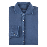 FAY M SHIRT Fay Overhemd In Cotton Jersey Marine - Match Laren
