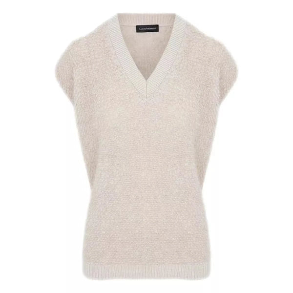 FFC M VEST S / CHAMPAGNE FFC Cashmere Vest Met Rits Champagnekleur - Sisera Laren
