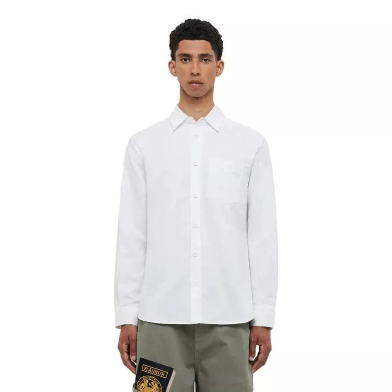 FLANEUR M SHIRT Flaneur Katoenen Poplin Shirt Wit - Match Laren