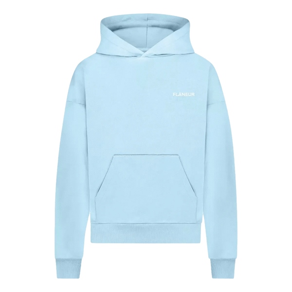 FLANEUR M SWEATER FLANEUR Essential Hoodie Lichtblauw - Match Laren