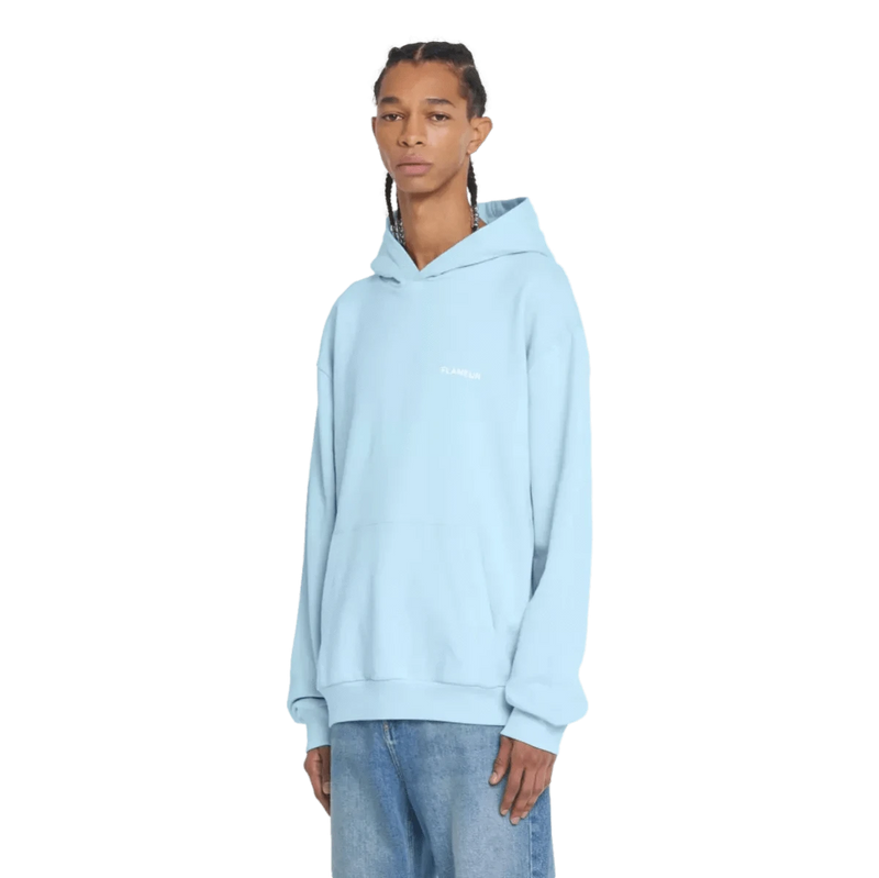 FLANEUR M SWEATER FLANEUR Essential Hoodie Lichtblauw - Match Laren