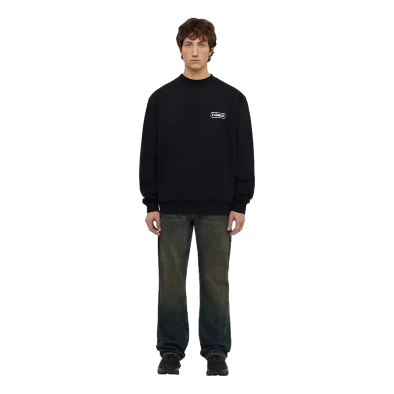 FLANEUR M SWEATER Flaneur Metropolis Sweater Zwart - Match Laren