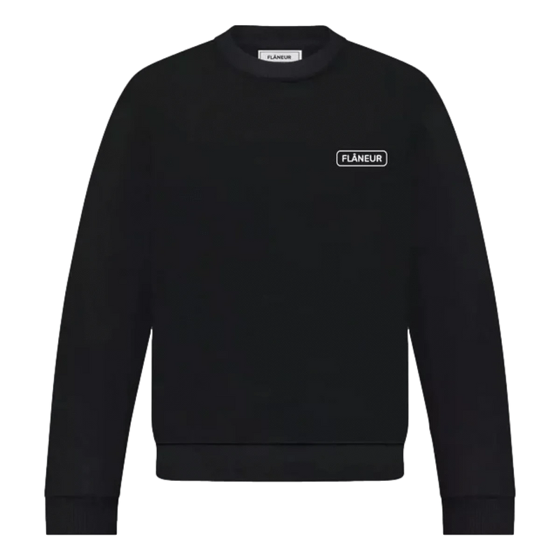 FLANEUR M SWEATER Flaneur Metropolis Sweater Zwart - Match Laren
