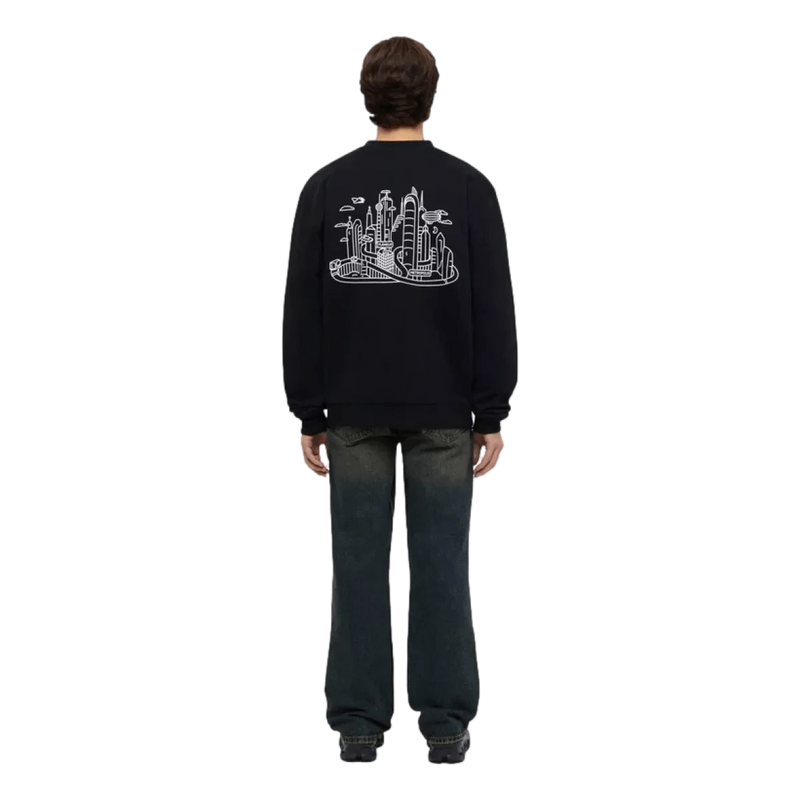 FLANEUR M SWEATER Flaneur Metropolis Sweater Zwart - Match Laren