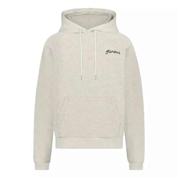 FLANEUR M SWEATER Flaneur Signature Hoodie Heather Koel Grijs - Match Laren