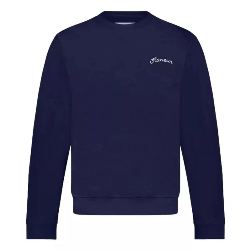 FLANEUR M SWEATER Flaneur Signature Sweater Marine - Match Laren