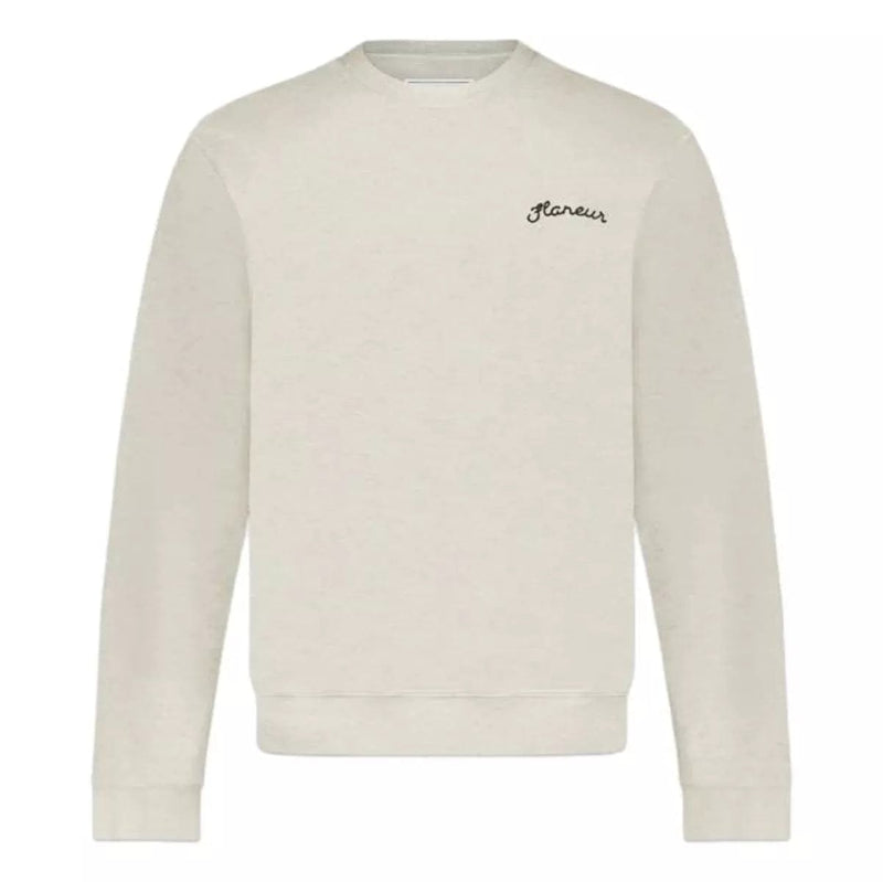 FLANEUR M SWEATER Flaneur Signature Trui Heather Koel Grijs - Match Laren