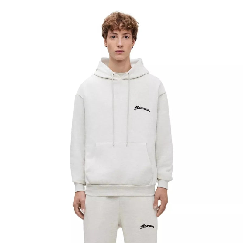 FLANEUR M SWEATER Flaneur Sweater Signature Hoodie Grijs - Match Laren