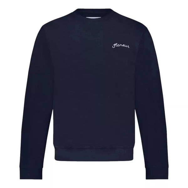 FLANEUR M SWEATER L / MARINE Flaneur Signature Sweater Donkerblauw - Match Laren